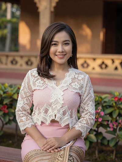 Aye Myat, 25 years old, graceful Burmese hospitality professional from Mandalay seeking family-oriented partner